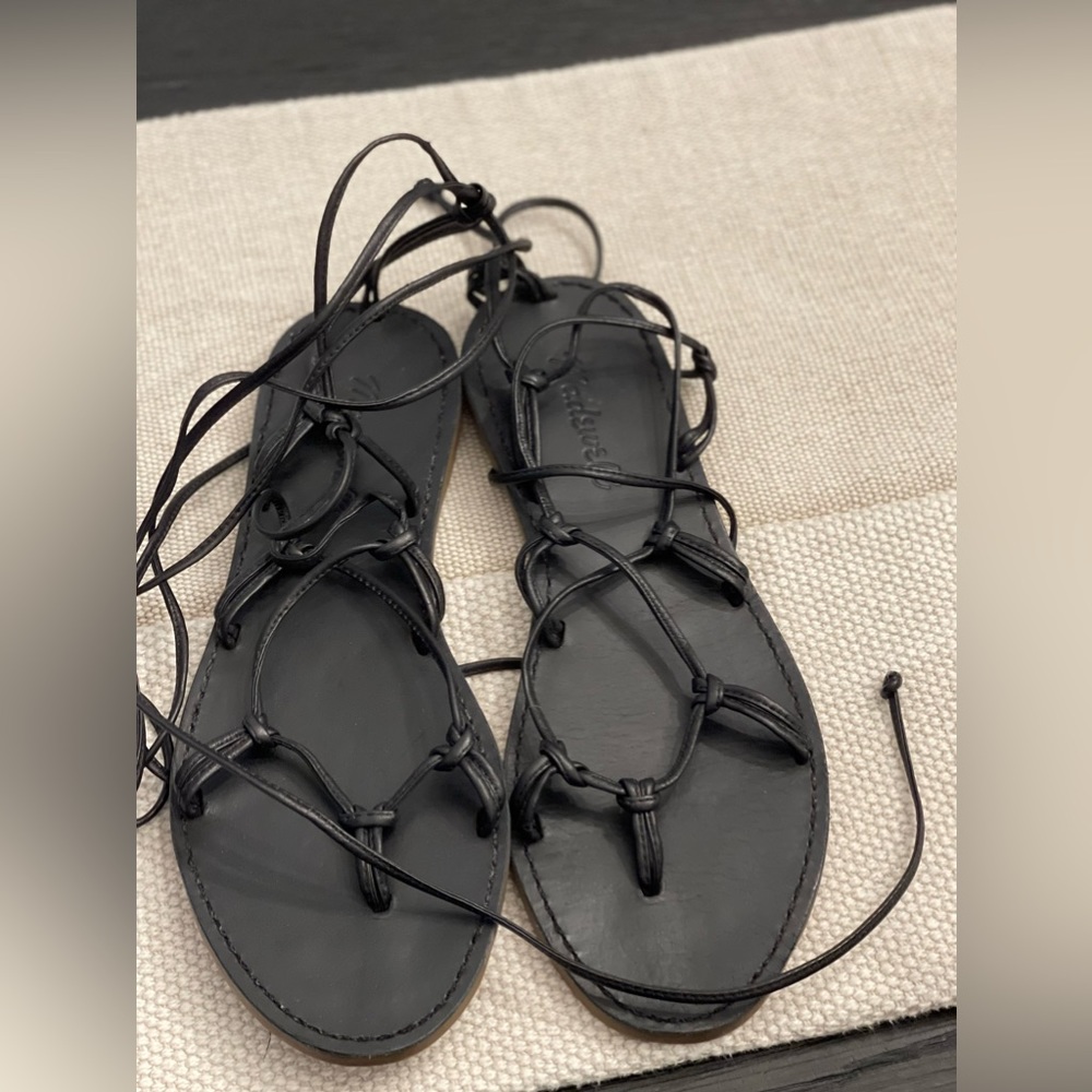 Madewell Gladiator Black Sandals